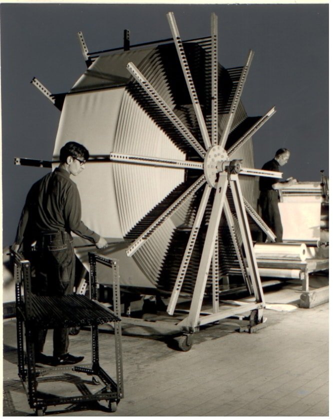 Trocknungsrad in der Fertigung um 1965